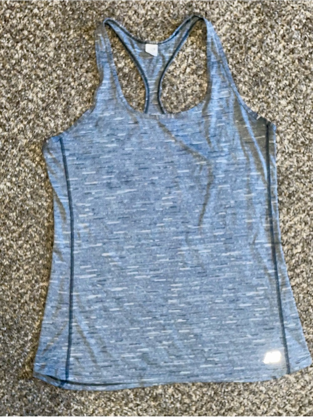 New Balance Heather Blue Racerback Tank Size Womens Large